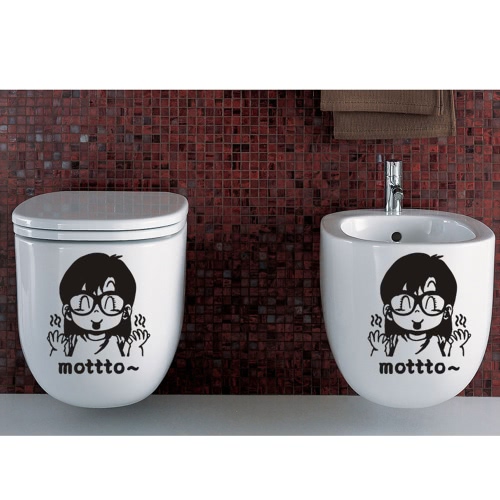 Toilette smontabile Decal bella Cartoon Character Sticker bagno fai da te decorazione decorazione carta 22 * 28cm