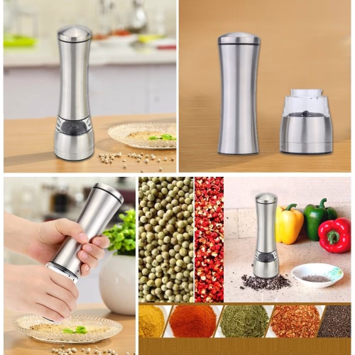 

Stainless Steel Portable Manual Pepper Grinder Muller Mill Kitchen Seasoning Grinding Tool
