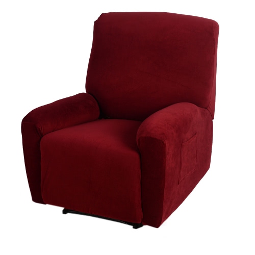 High Quality Elastic Soft Polyester Spandex One Seater Recliner Cover Red