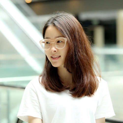 Fashionable Gradient Color Big Lenses Eyeglasses Glasses Frame Dark Blue