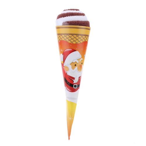 

Christmas Ice Cream Shaped Towel Soft and Cute Two-tone Originality Towel Great Gift for Return a Salute at Wedding
