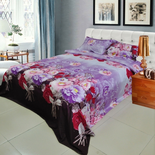 Peony Rose flor padrão 4Pcs 3D impresso roupa de cama conjunto de roupa de cama casa têxteis Rei Rainha tamanho edredão tampa cama folha 2 fronhas