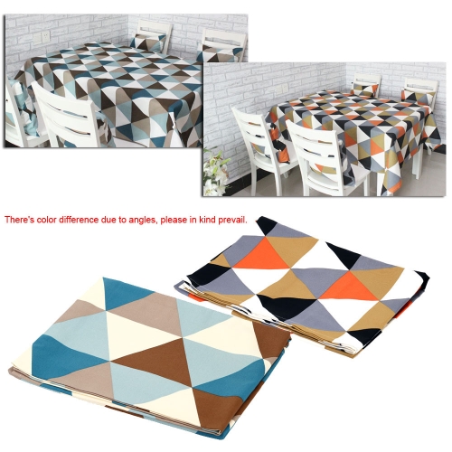 

Modern Geometric Triangle Pattern Table Cloth Cotton 180 * 140cm Household Dinner Table Cover