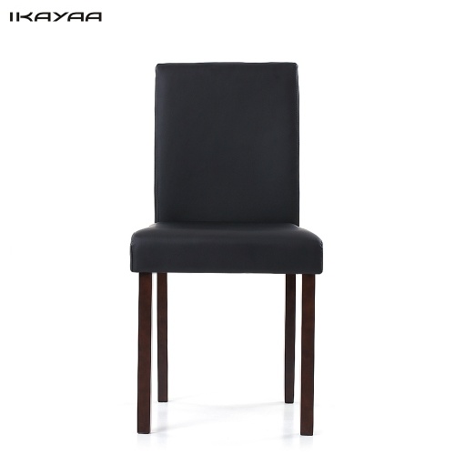 

Second Hand iKayaa 2PCS/Set of 2 Modern Faux Leather Dining Chairs Wood Frame Padded Kitchen Side Parson Chairs Breakfast Stools