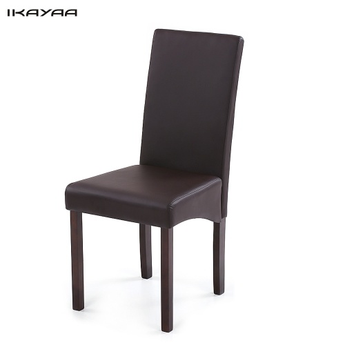 

Вторая рука iKayaa 2PCS / Набор из 2 современных кожаных столов из искусственной кожи Высокий задний деревянный каркас Мягкая кухонная сторона Парсон-стулья Стулья для завтрака