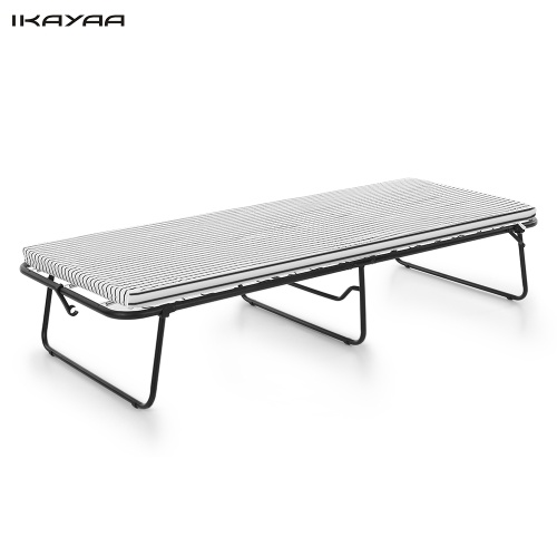 

Second Hand iKayaa Portable Single Folding Guest Bed Cot with Mattress & Cover Metal Frame 110kg Capacity