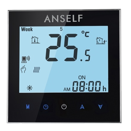 Seconda mano Anself 16A 110 ~ 240V Riscaldamento elettrico Risparmio energetico WIFI Termostato intelligente con display LCD touchscreen Programmatore di temperatura programmabile durevole Buona qualità Prodotto per la casa Prodotto