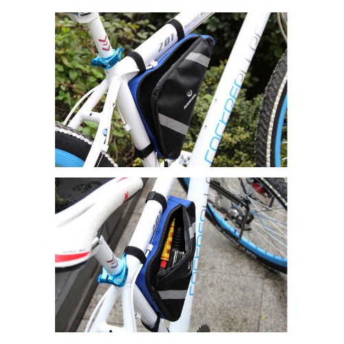 

Roswheel Bicycle Bike Bag Front Frame Head Pipe Triangle Bag Storage Pouch 12490 Blue