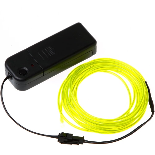 

3M Flexible Neon Light EL Wire + Controller Transparent Lemon