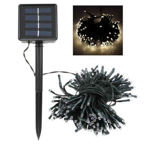 200 LED blanc, guirlande lamineuse solaire animée,Guirlande LED Solar Light 200 LED -Noël fête jardin décoration