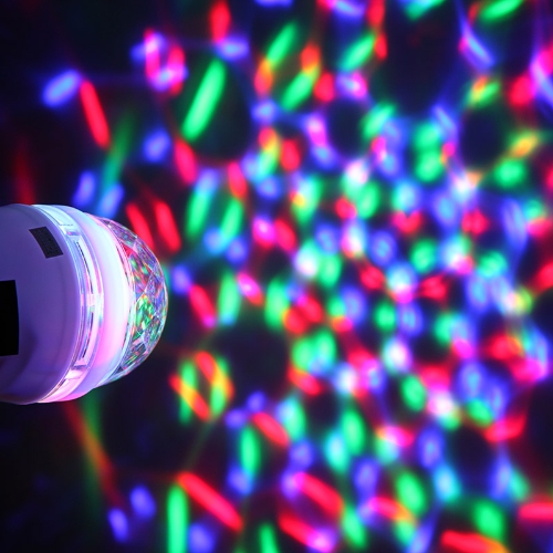 

Полноцветные RGB LED вращающиеся лампа с удаленный звук-активированный стадии DJ Light Лампа 3W E27 85-260В белый