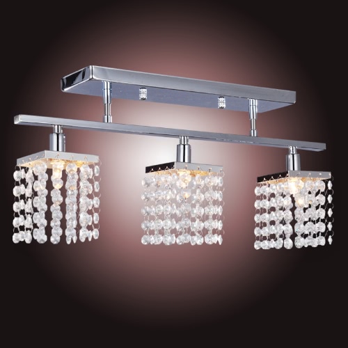 Crystal Chandelier with 3 Lights Lamp Ceiling Lighting - Linear Design 220-240V