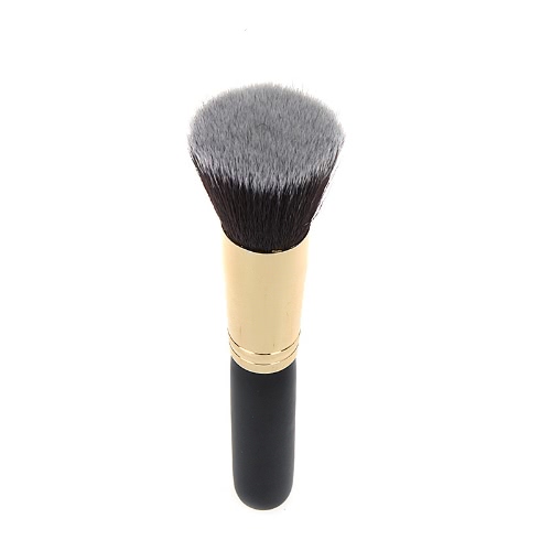 Escova cosmética profissional rosto maquiagem blush em pó Foundation ferramenta Flat Top madeira + alumínio