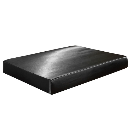 

Well-made Soft Silk-like Polyester Fitted Sheet (King,Black)