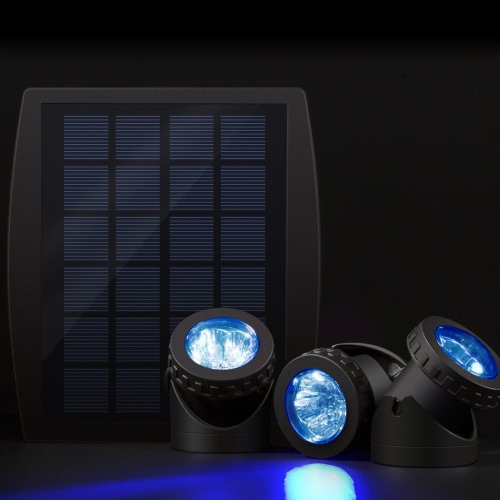 

Solar Powered 18 LEDs Projector Light Blue