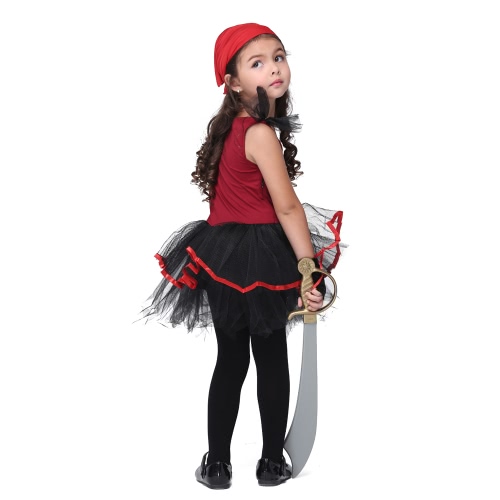 

Festnight Fancy Pirate Costumes Christmas Day Halloween Girls Dress Suit Cute Piracy Cosplay Costume Party Clothes
