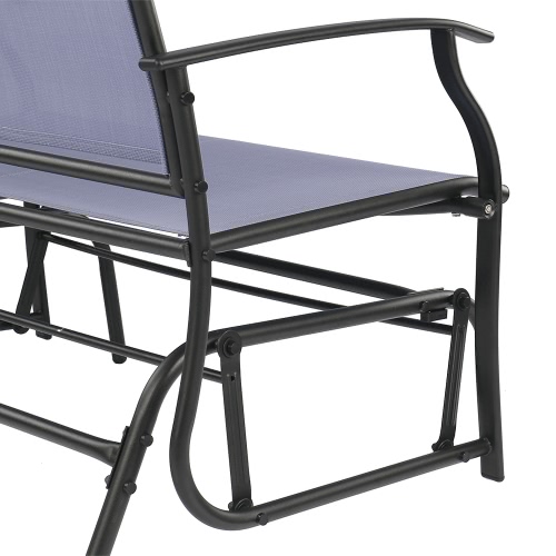 

iKayaa 2 Человек Патио Качели Glider Скамья Председатель Loveseat Textliene Сад Открытый качалка Гостиный стальная рама