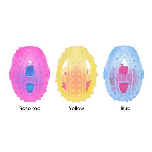 

Cute Color Small Interactive IQ Pet Cat Dog Treat Ball Toy with Bell Inside Dog Chew Toy Toxic Free Safe Dog Entertained Toy Food Dispensing Pet Toy Food Snack Ball for Dog