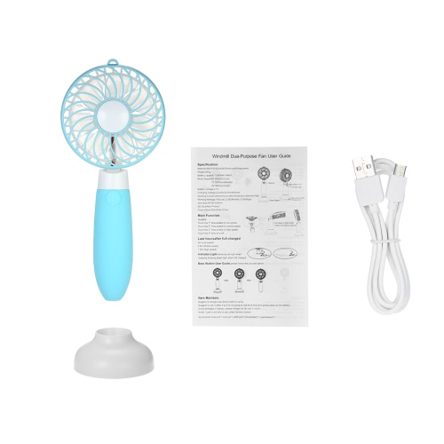 

Windmill Portable USB Rechargeable Mini Fan with Base Air Cooler 3 Speed Adjustable for Office Home Travel Use