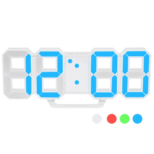 

Multifunctional Large LED Digital Wall Clock 12H/24H Time Display With Alarm and Snooze Function Adjustable Luminance