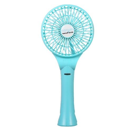 Portable USB Rechargeable Handheld Fan Desktop Clip Cooling Fan with Adjustable Wind Speed for Baby Stroller Home Office Blue