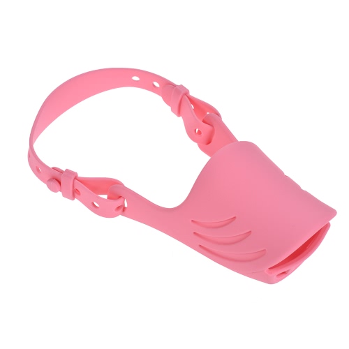 Newest Anti Bite Biting Barking Dog Muzzle Mouth Cover Silicone Pig Mouth Shape with Adjustable Strap for Small and Medium Dogs