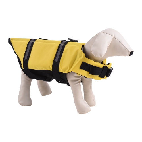 Pets Dog Life Jacket Buoyant Secure Float Vest Outdoor Water Swimming Safety Preserver Adjustable Reflecting Padding Clothing