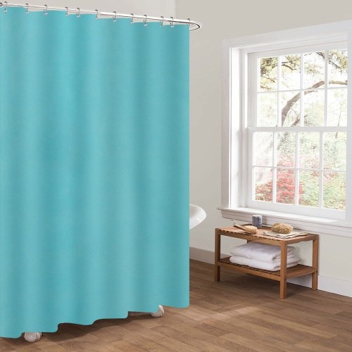 

Htovila 72 * 72'' Polyester Waterproof Mildewproof Shower Curtain Decorative Privacy Protection Bathroom Curtain with 12pcs Hooks--Beige