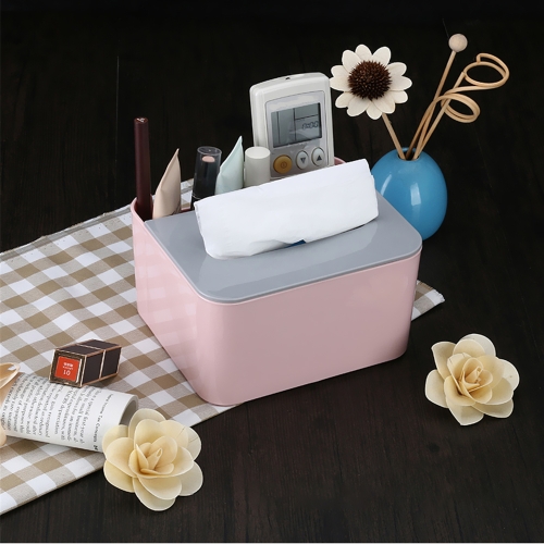 

Multifunction Tissue Box Cover Lovely Napkin Holder Office Desktop Remote Control Makeup Cosmetics Storage Container Home Use Whit