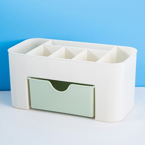 

Saving Space Desktop Cosmetic Makeup Storage Drawer Type Box 6 Grids Brush Lipstick Holder Pink