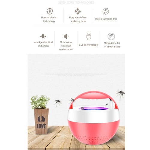 

Indoor Mosquito Killer Lamp USB LED Electronic Bug Fly Inhaler Night Lamp Mosquito Trap Light Blue