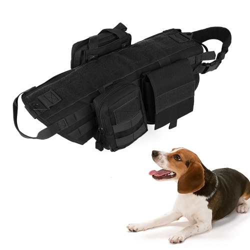 

Dog MOLLE Vest Harness with Detachable Pouches
