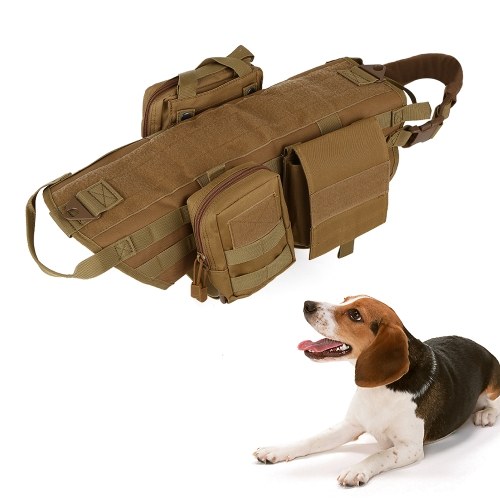 

Dog MOLLE Vest Harness with Detachable Pouches