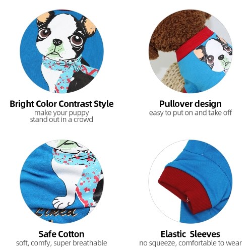 

Pet Clothes Dog Shirts Dog T-Shirts Printed Pet Vest Shirt Pet Spring Summer Clothes for Small Dogs Cats