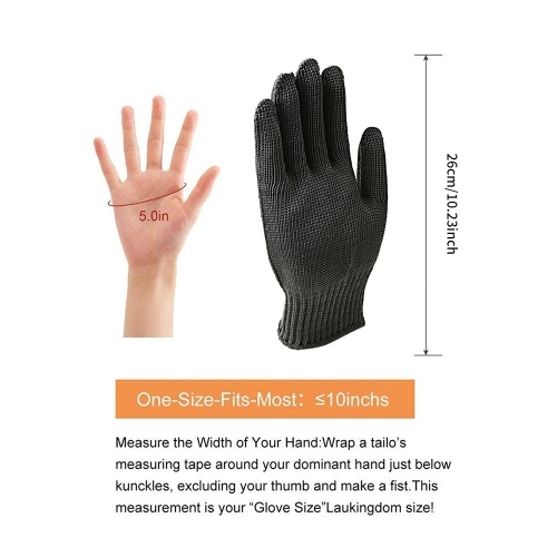 

Cut Resistant Gloves Stainless Steel Wire Level 5 Protection Cutting Gloves Safety Work Anti-Cutting Gloves for Puncture Kitchen Garden Woodworking Shucking Carving