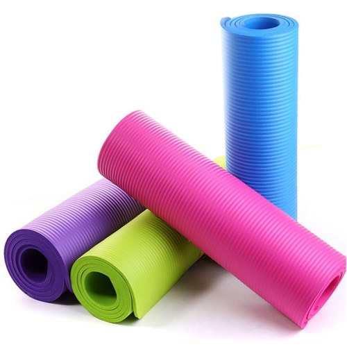 

72 x 24 Inches Yoga Mat Non-Slip 10mm Thicknness Exercise Mats with Storage Band and Mesh Bag