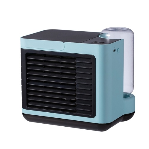 

Desktop Air Cooler Air Conditioner Fan with LED Light Small Personal USB 3 Speeds Desk Fan