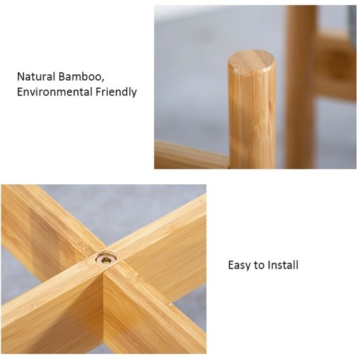 Plant Stand Flower Garden Potted Plant Bamboo Wooden Shelf Indoor Outdoor Planting Rack Home Office Deco Simple Flower Holder Large