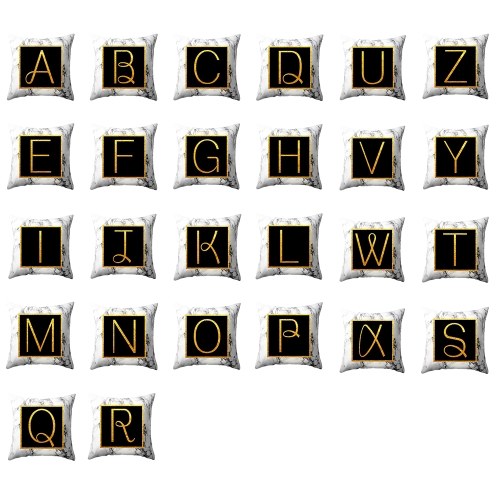 

Marbled Golden Letters Pillowcase Sofa Pillow Cushion Cover 45 * 45cm