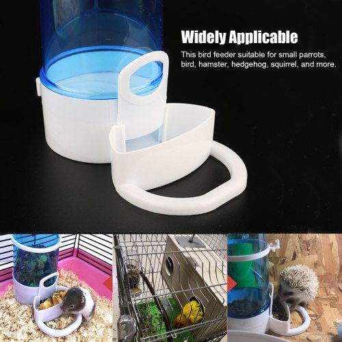 

Automatic Bird Feeder Dry Food Dispenser Bird Seed Food Water Feeding Feeder Bowl Dispenser for Parrot Bird Hamster Hedgehog Squirrel Dove Cage