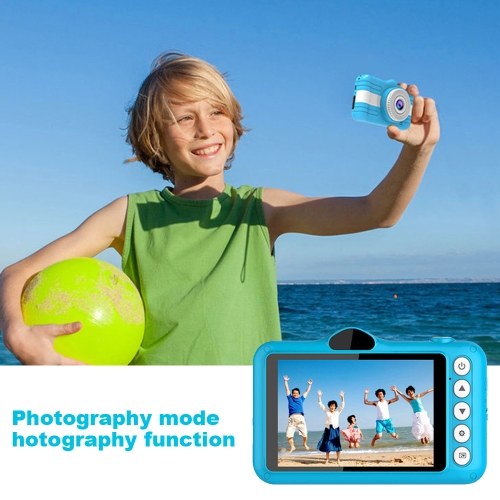 

X600 3.5inch Kids Digital Camera Full HD 1080P Mini Children Camera，Cartoon Kids Toy Camera，Built-in 400mAh Battery Support 32GB Memory Card，Front & Rear Dual Cameras，Child Video Camcorder（Blue）