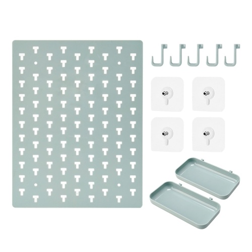 

Plastic Pegboard Wall Mounted Pegboard Shelf Storage Organizer