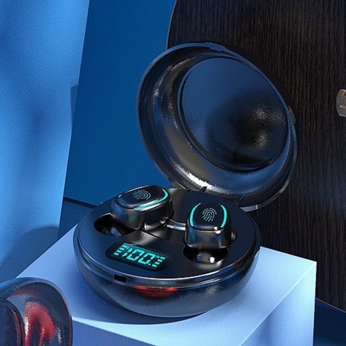 A10 TWS5.0 BT Connected Headset Headphone Earphone Earmuff LEDs Sensitive Touching Binaural Speaker