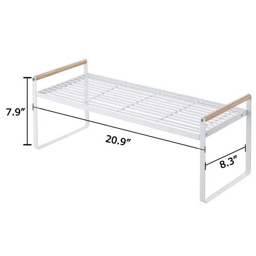 Storage Shelf Organizer Kitchen Cabinet and Counter Shelf Organizer 