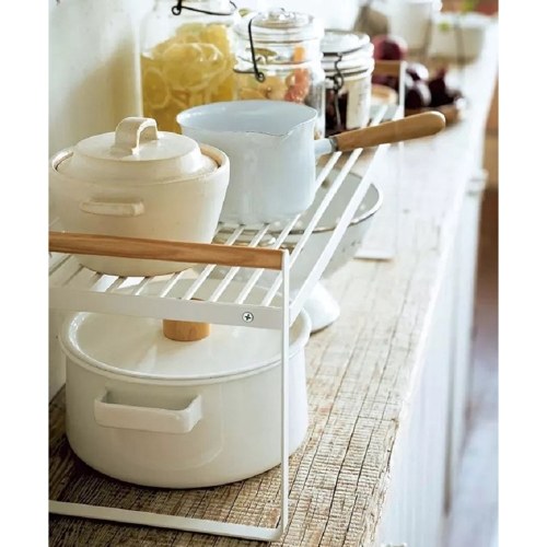 Storage Shelf Organizer Kitchen Cabinet and Counter Shelf Organizer 