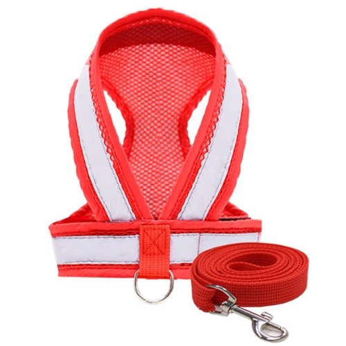 

Dog Harness Dog Leash Set Pet Harness and Leash for Walking With Reflective Strip