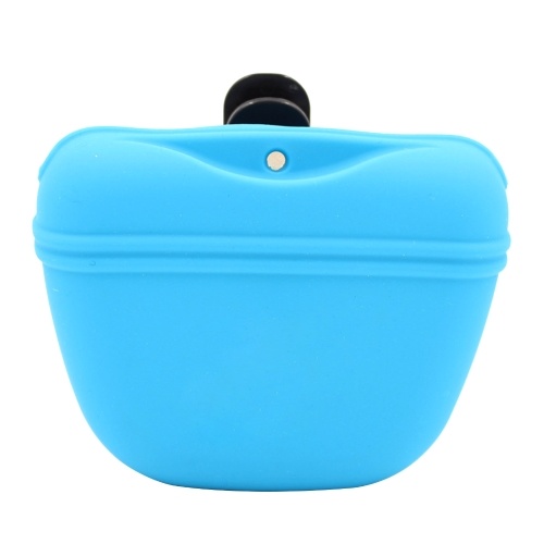 

Silicone Pet Snack Bag Portable Pet Snack Bag with Magnetic Buckle