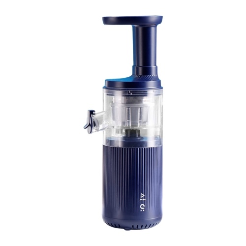 Exprimidor de masticación lenta Exprimidor de prensado en frío Máquina de exprimido compacta Extractor de jugo fácil de limpiar con taza de jugo y pulpa, blanco