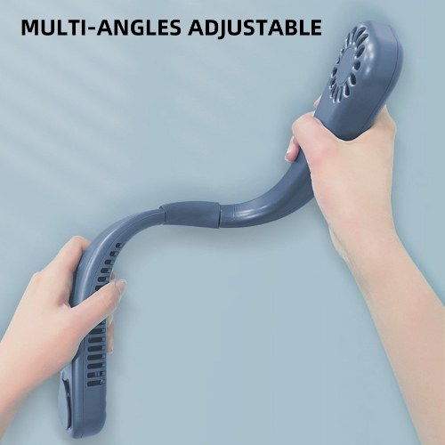 Portable Neck Fan Bladeless Fan 360°Cooling Airflow USB Rechargeable Bladeless Mini Fan 3 Speeds Hands Free Personal Fan for Housework Garden Work Outdoor Traveling Sport 