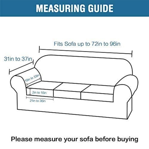 

Sofa Slipcover for 3 Separate Cushion Couch Waterproof Stretch Soft Couch Cover Washable Sofa Cover Solid Furniture Covers Protector